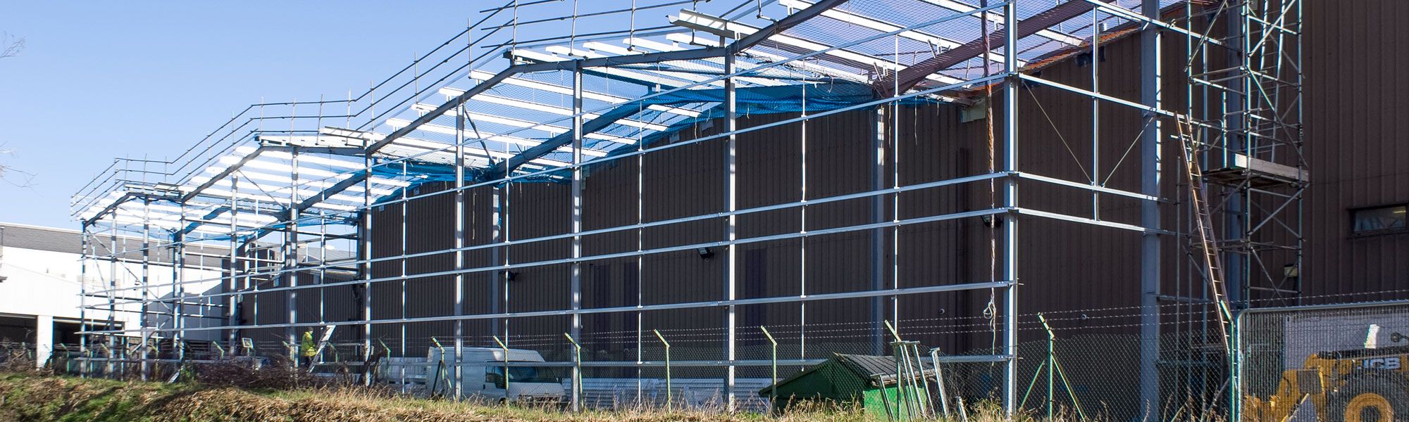 Building being constructed on Wrexham Industrial Estate